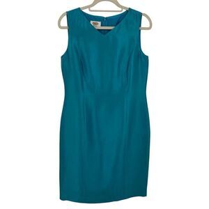 Talbots Pure‎ Silk Sleeveless Dress Blue Size 10